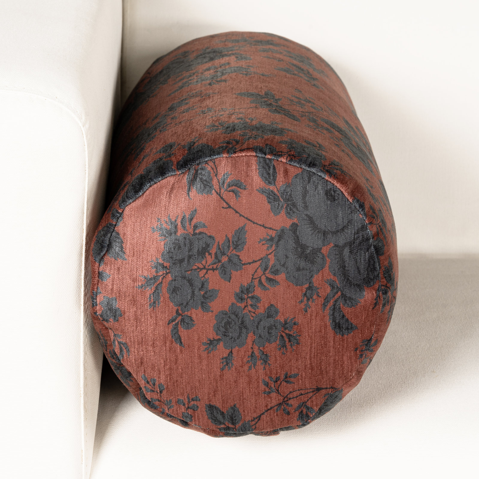 Mayfair Meadow  Throw Pillow, Rust, Polyfill, 21" x 8"