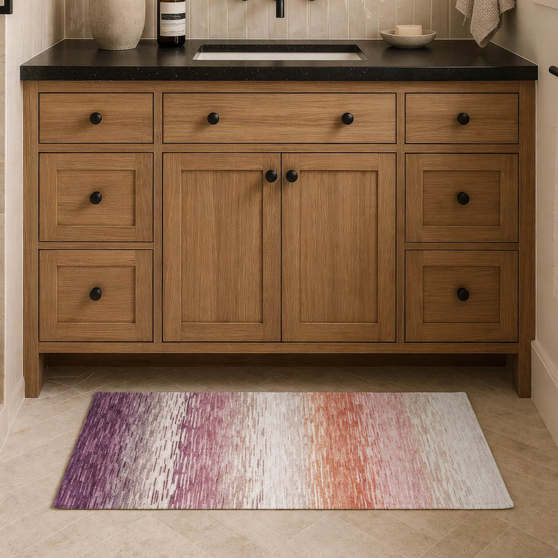 Machine Washable Indoor/Outdoor Chantille ACN2886 Striped Rug, 2'6" x 3'10", Eggplant