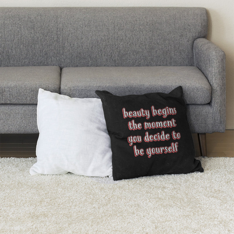 Coussin de sol True Beauty, H 28 po x l 28 po, Rouge