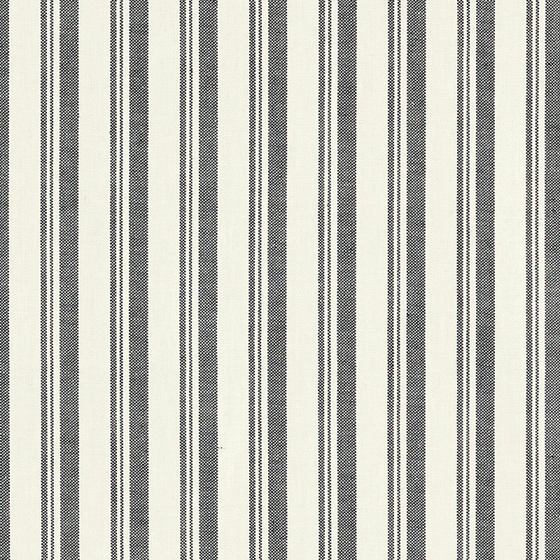 Tissu capri Schumacher x Miles Redd, Noir / blanc