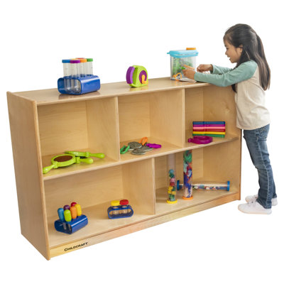 5 Compartment Manufactured Wood Shelving Unit