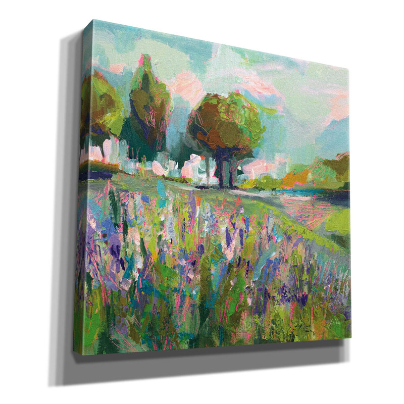 «Field Of Flowers» par Jeanette Vertentes, art mural sur toile, H 26 po x l 26 po x P 1,5 po
