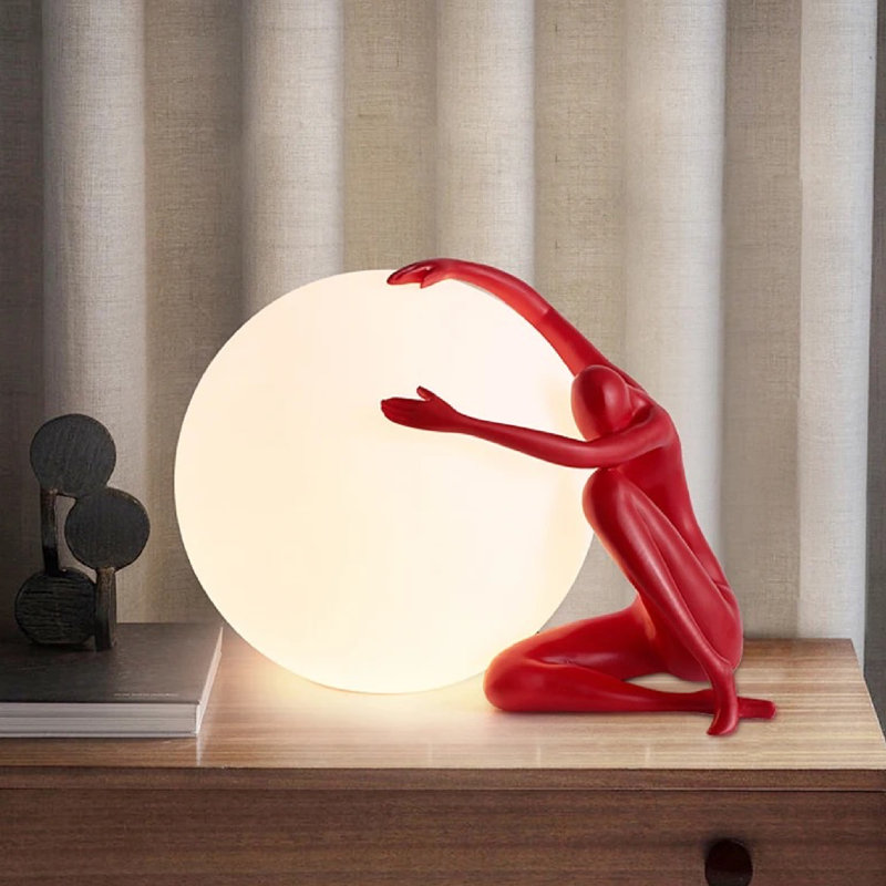 Lampe de table 14 po Novella, Rouge