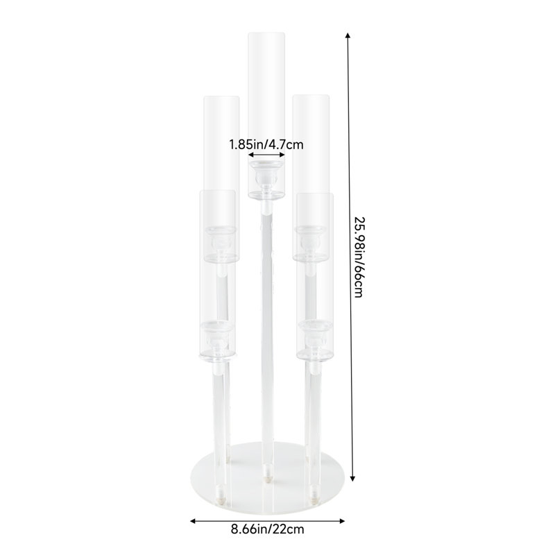 Acrylic Candelabra, 66cm H x 22cm W x 22cm D
