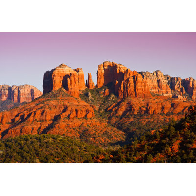 Cathedral Rock Near Sedona, Arizona In Sepia by Sprokop - Wrapped Canvas Print
