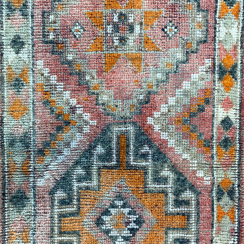  Handmade Turkish Oushak Wool Runner