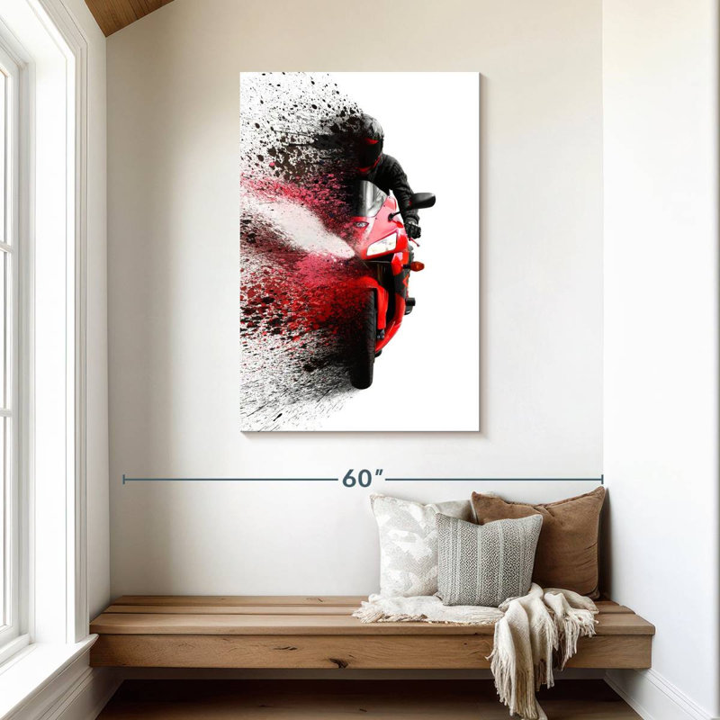 Mehar Fading Motorcycle, 45" H x 30" W