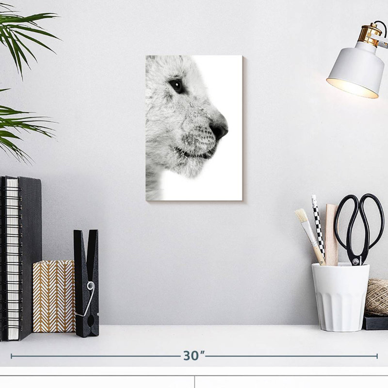 Brampt Lion Cub Profile, 12" H x 8" W
