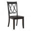 Ensemble de 2 chaises d'appoint de style décontracté à finition noire à dossier en X-209714929