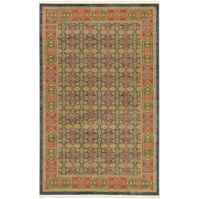 Tapis oriental jaune / rouge Ophelia