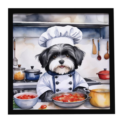 Havanese The Chef Framed Metal Print