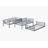 Grey Rubber Wood Triple Watsons Bunk Bed With Two Built-In Ladders, Safety Guardrails, And Detachable Structure-2059467642