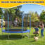 Trampoline extérieur rond de 8 pi avec filet de sécurité, échelle et structure en acier galvanisé