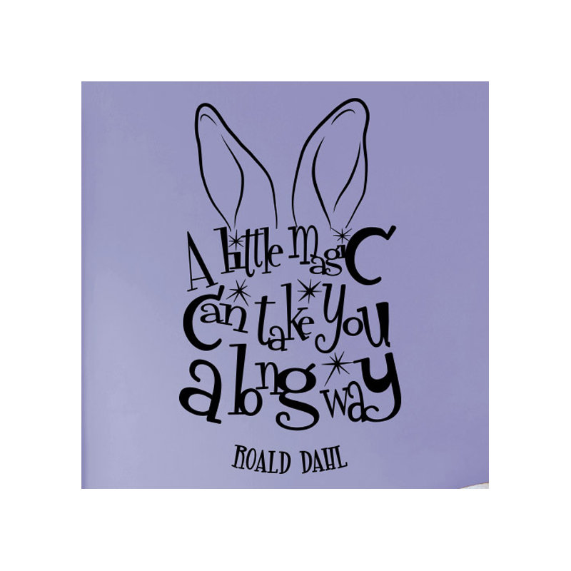 Roald Dahl Wall Sticker, Black