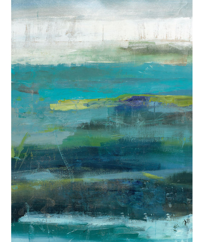 «Mood Blue II» par Chelsea Art Studio - impression, H 40 po x l 30 po x P 1,5 po, Plexi