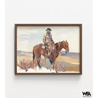 Western Rider By Marilyn Hageman, Western Painting Print, Cowboy Life Art, Farm Lifestyle Print, Old Ranch Decor, Modern Farmhouse Print