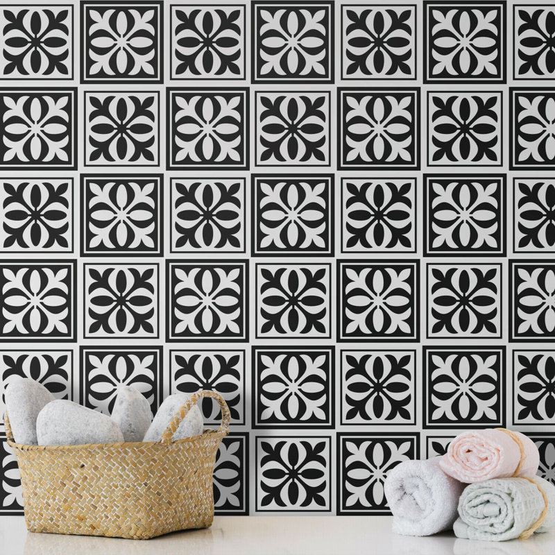 Alyxis 38.1cm W x 38.1cm L Vinyl Peel and Stick Mosaic Tile