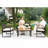 4-Piece Patio Furniture Set Outdoor Balcony Porch Garden Backyard Lawn Furniture Acacia Wood Table Top, With Cushion