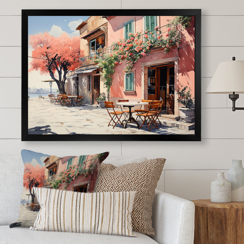 La Dolce, côte italienne V - Italie, art mural, H 24 po x l 32 po x P 1 po, Cadre photo noir