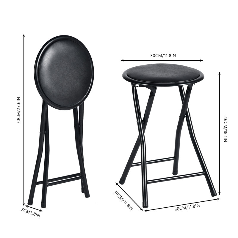 Amron Faux Leather Padded Stackable Folding Chair Folding Chair Set