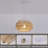 16 In. 2-tier 1-light Yellow Hanging Pendant Light With Natural Bamboo Round Shade, Bulb Not Included-110501789-110501788
