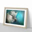 Cow in the Meadow with Blue Light - Picture Frame Painting Print-55510477-55510482
