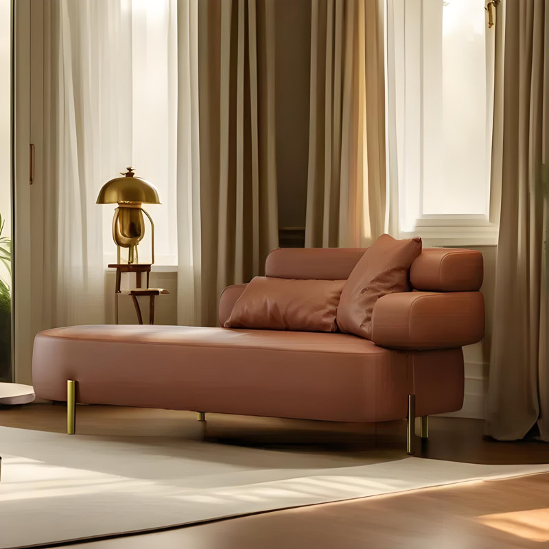 Chaise longue paresseuse à la fois simple et créative, Orange, Orienté à droite