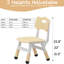 Ensemble de 2 chaises pour tout-petits ergonomiques réglables pour enfants avec dossier à 3 niveaux de hauteur, base antidérapante, poids léger et durable, 2 à 8 ans, charge maximale de 100 kg, zone d'étude à domicile