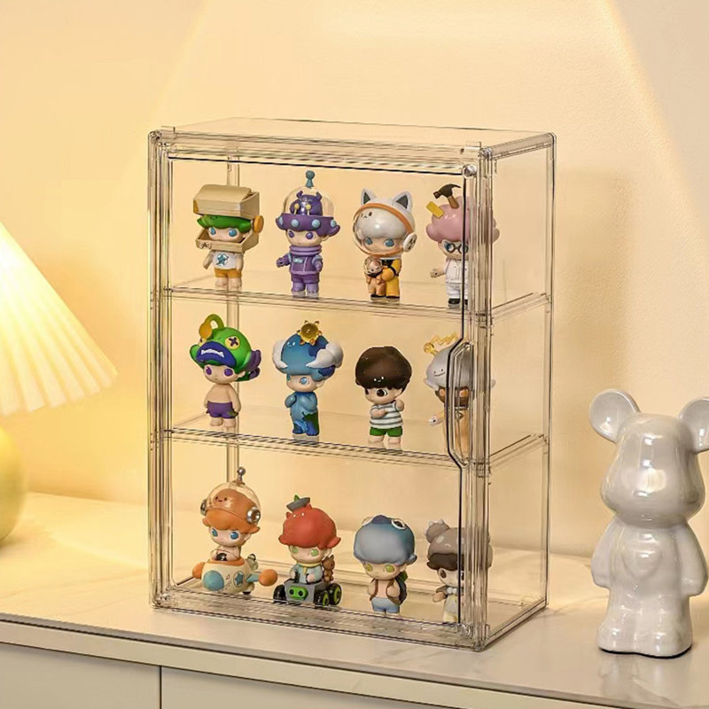 Wall Mount Transparent 3-Tier Storage Display Case