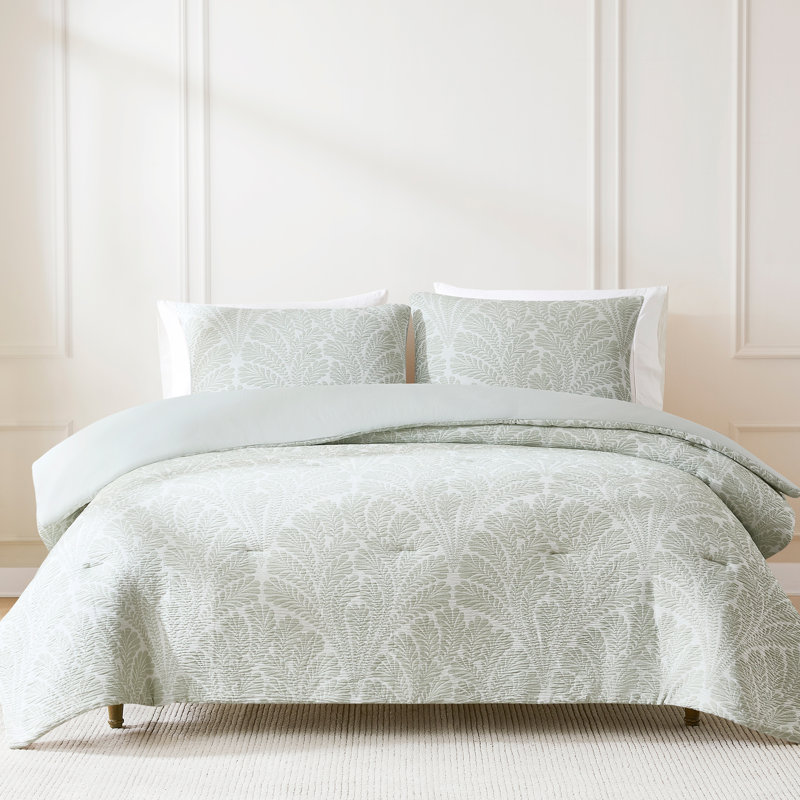Willow Garden Restorative Gauze Jacquard Comforter Set, Queen Comforter + 2 Shams