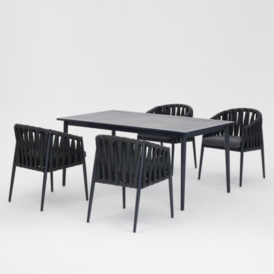 Khia Rectangular 7- Piece 6- Person 140cm L Table Set