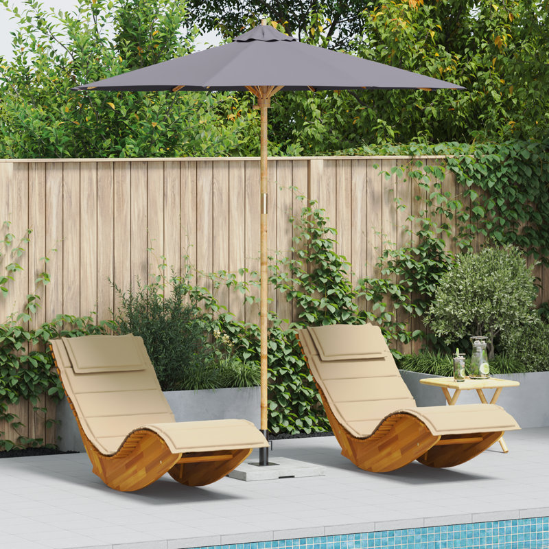 Market Parasol, 260cm H x 240cm W x 240cm D, Grey