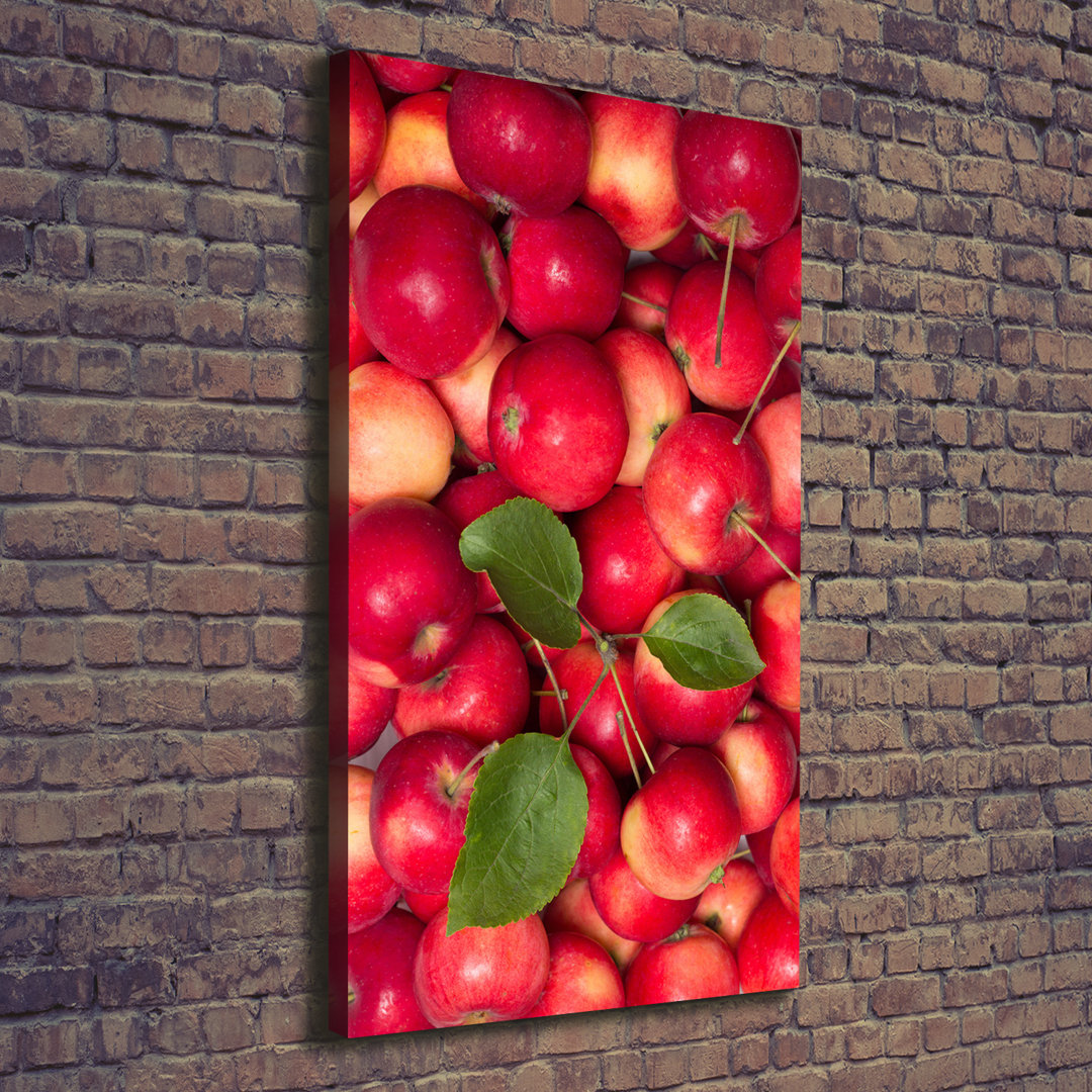 Rote Äpfel - Kunstdrucke auf Leinwand - Wrapped Canvas