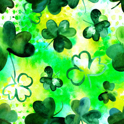 Adelaid " Shamrocks Pattern " Painting Print