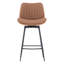 Tabouret tournant Mid-Century avec assise en similicuir-1497707567