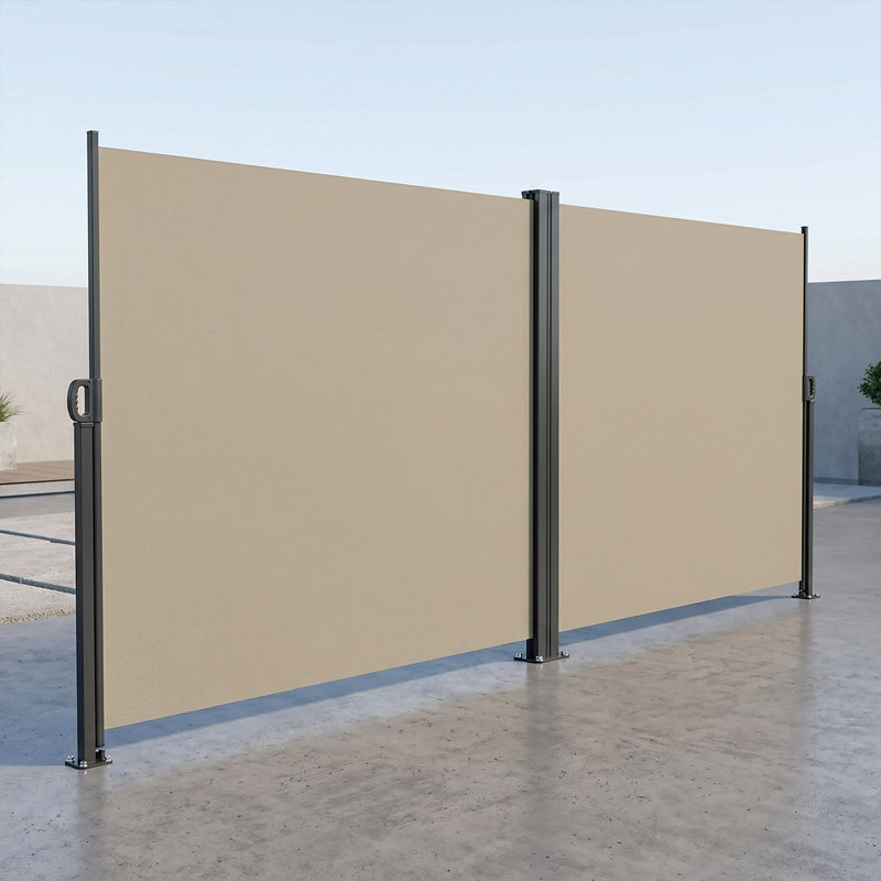 Multi-Functional Outdoor Privacy Divider, UV-Resistant Side Awning For Garden, Terrace, Or Balcony, 71" H x 276" W x 1.58" D