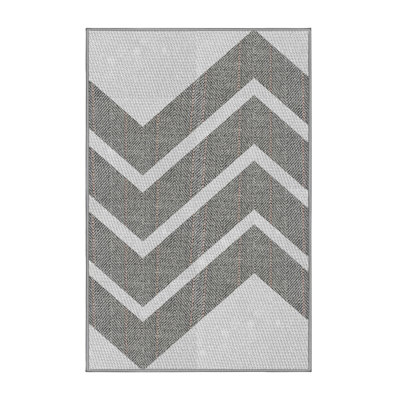 Tapis gris à chevrons Antroy