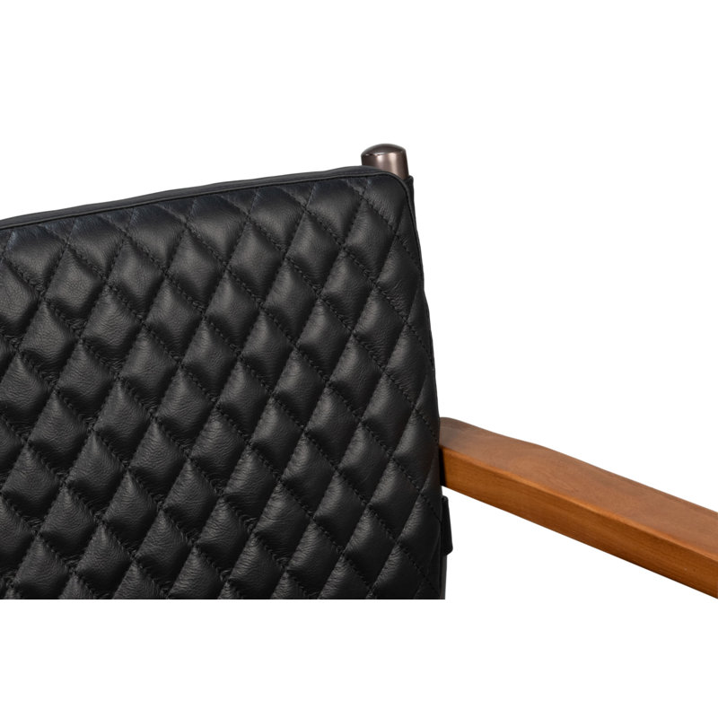 The Harley Leather Arm Chair, Onyx Black