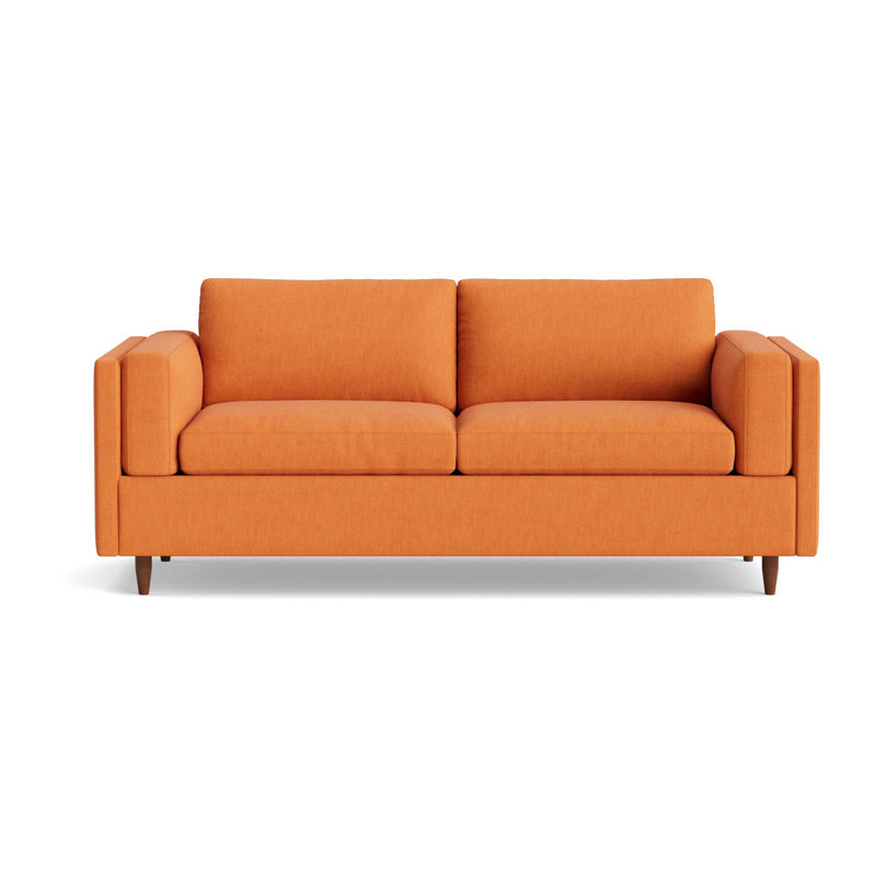 Skinny Fat Sofa Bed, Performance Weave - Carrot