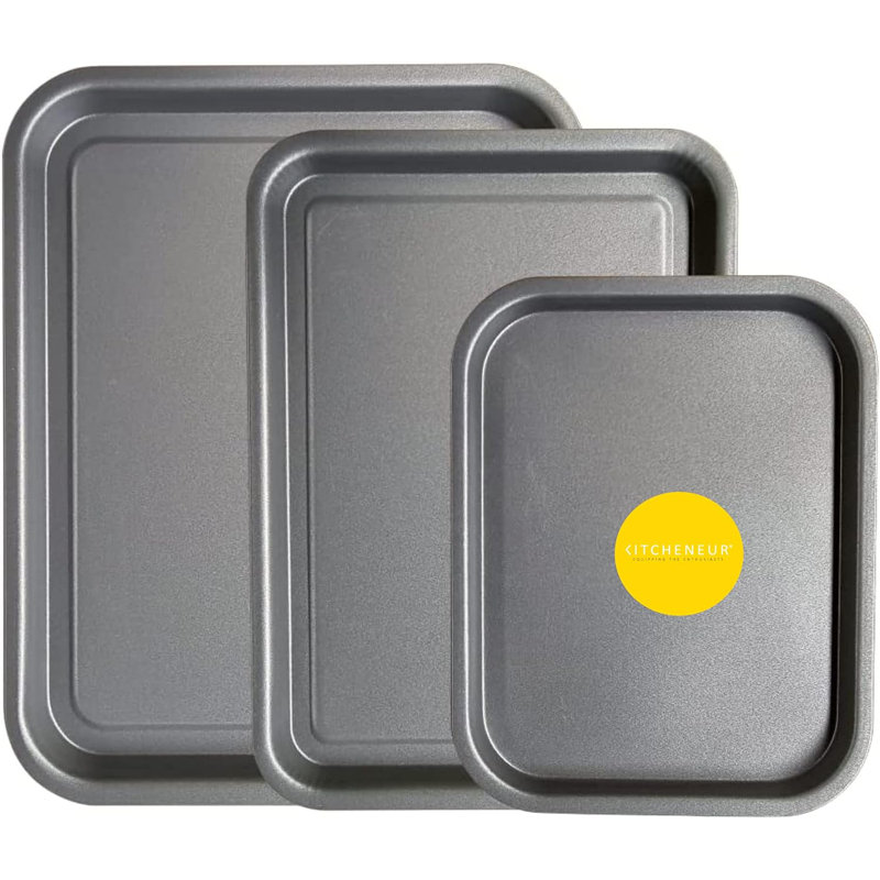 KITCHENEUR 3 Piece Non-Stick Aluminium Bakeware Set