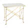 Rectangular Directoire Table-Brass/White Marble