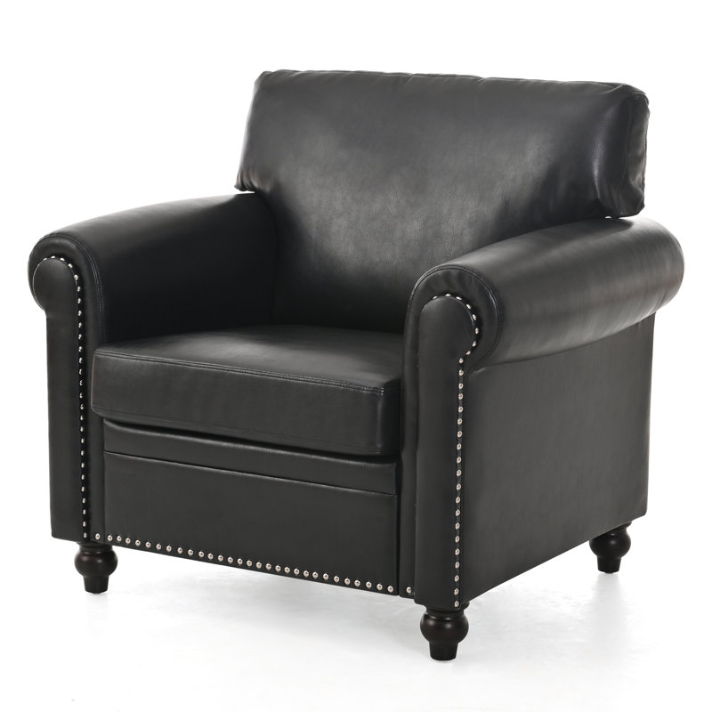 1 Seater Sofa., Black