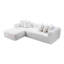 Canapé d'angle modulaire Cloud de 274 cm (107,9 po), méridienne en L, canapé moderne 4 places pour chambre à coucher, revêtement en mousse et ressorts blancs, aucun assemblage requis, configurations personnalisables et flexibles, confort et légèreté exceptionnels.
