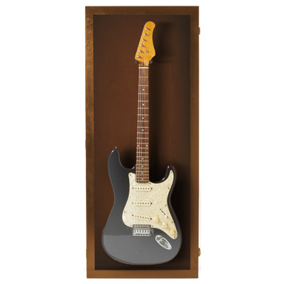 PENNZONI Electric Guitar Display Case, Made from Hardwood Frame & Clear Acrylic