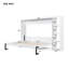 Lit double avec bibliothèque, blanc - construction résiliente Méthode d'économie d'espace. De nombreuses options de rangement. Pas de boîte à ressorts. Assemblage simple Alphas Epsilons-295652961