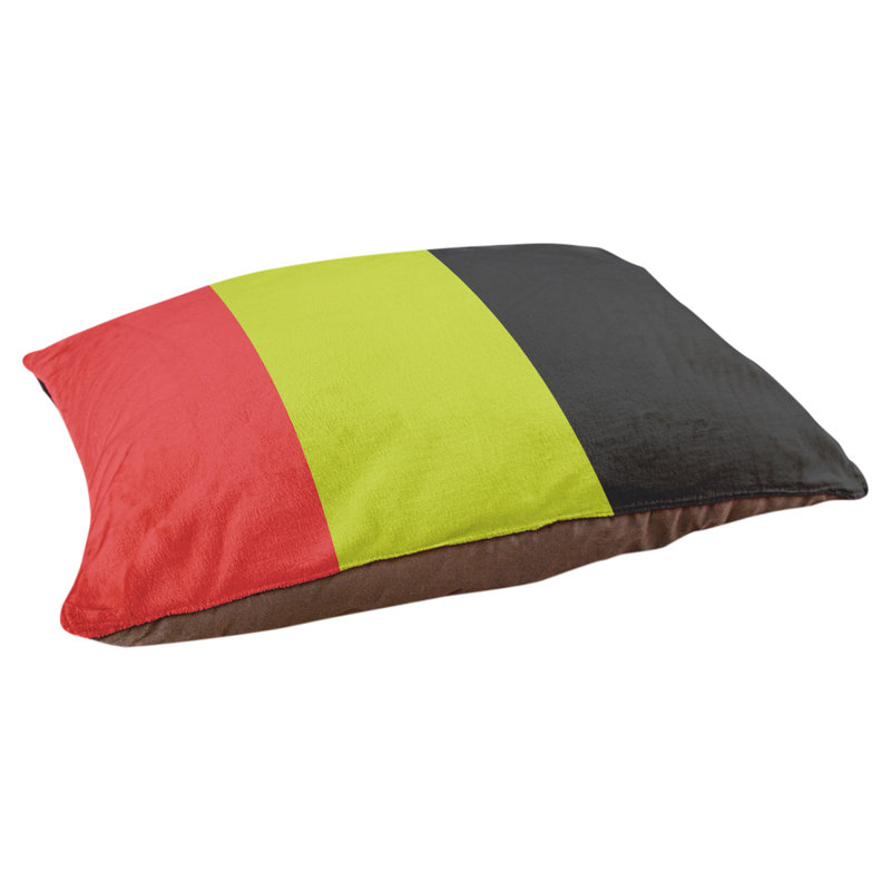 Coussin Washington, Moyen (l 28 po x P 18 po x H 9,5 po), Rouge torche / vert volt / gris anthracite