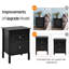 Emraan 48cm W Manufactured Wood Bedside Table-993737336