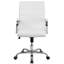 Chaises de bureau pivotantes rembourrées Delyth avec structure / accoudoirs chromés
