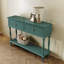 Console Mid-Century avec 2 tiroirs pour l'entrée et le salon, vert-278301340-531276302