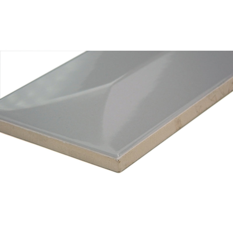 Estasi Silver 3 in. x 12 in. Matte Ceramic (6.06 sq. ft./Case), Matte Silver Flat